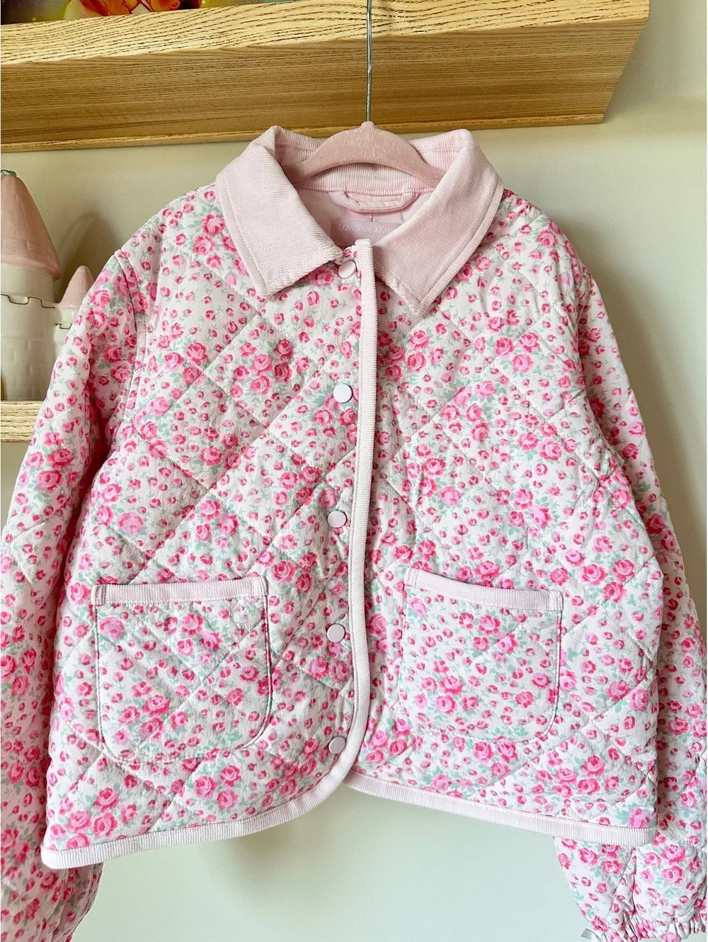 Girls' Charlotte Roseheart Quilted Barn Jacket - LoveShackFancy x Target - Sz S